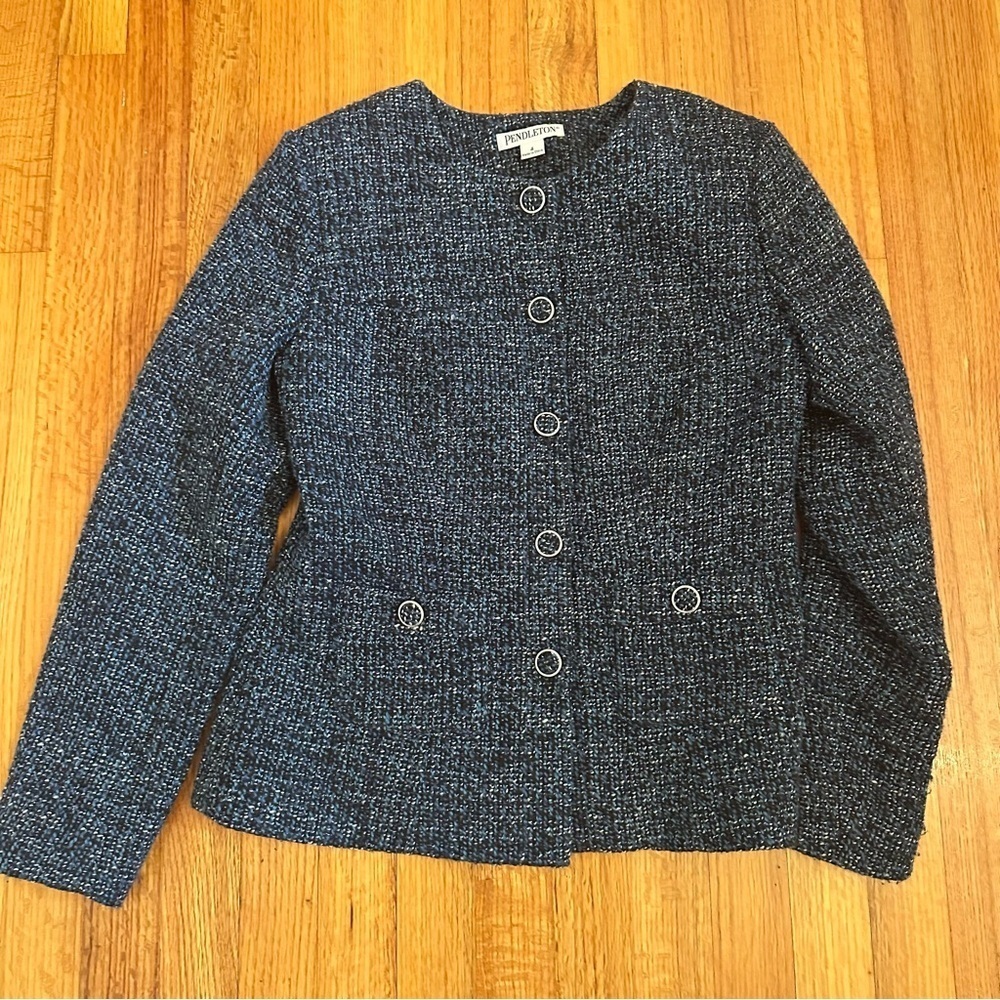 pendleton  women Vest In Excellent Condition Size 4 Small Blue - Picture 5 of 12